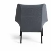 HAY O2 Lounge Chair fåtölj Soft grey-svartlackerad stål