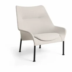 HAY O2 Lounge Chair fåtölj Soft light greysvartlackerad stål