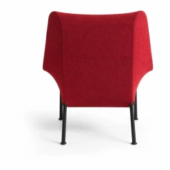 HAY O2 Lounge Chair fåtölj Soft red-svartlackerad stål