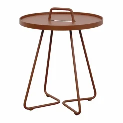 Cane-line On-the-move sidobord Ø44 cm Desert red