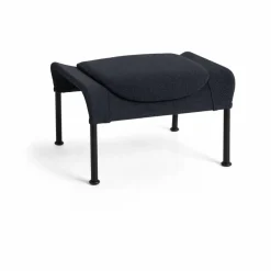 New HAY O2 Ottoman fotpall Soft black-svartlackerad stål
