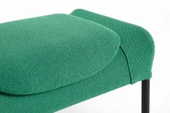 HAY O2 Ottoman fotpall Soft green-svartlackerad stål