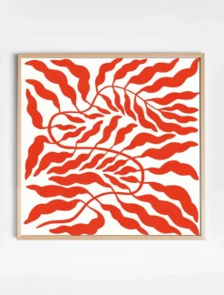 Online Fine Little Day Orange red leaf 50x50 cm