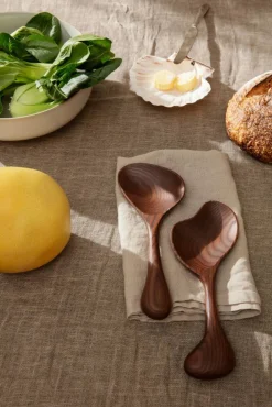 Ferm Living Os salladsbestick 2 delar Dark brown