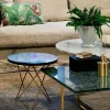 Best OX Denmarq O Table soffbord marmor brun svartlackat stativ