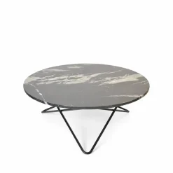 OX Denmarq O Table soffbord Marmor svart svartlackat stativ