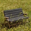 HAY Outdoor Market soffa ihopfällbar Black-beige 2-sits