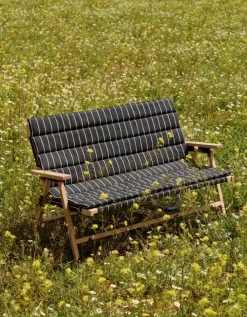 HAY Outdoor Market soffa ihopfällbar Black-beige 2-sits