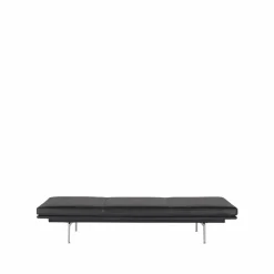 Hot Muuto Outline dagbädd Refine leather black-Aluminium