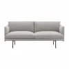 Muuto Outline soffa 2-sits Clay 12-Black