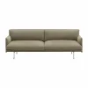 Muuto Outline Soft soffa Clay 15-aluminiumben 3-sits