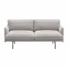 Outlet Muuto Outline Soft soffa Clay 12-svarta ben 2-sits