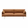Best Muuto Outline Soft soffa Refine Leather Cognac-aluminiumben 3-sits