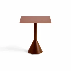 Online HAY Palissade Cone kvadratiskt cafébord 65x65 cm Iron red