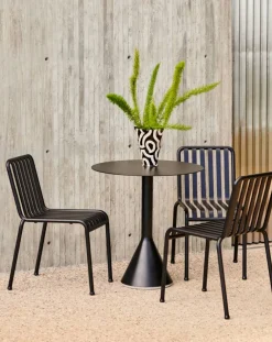 HAY Palissade Cone runt cafébord Anthracite ø70