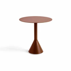 HAY Palissade Cone runt cafébord Iron red Ø70 cm