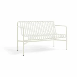 HAY Palissade Dining bänk med armstöd Cream white