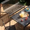 HAY Palissade Dining bänk utan armstöd Anthracite