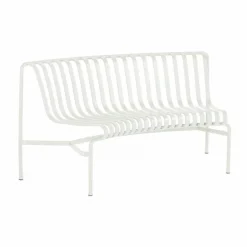 Clearance HAY Palissade Dining parkbänk med rygg insvängd Cream white