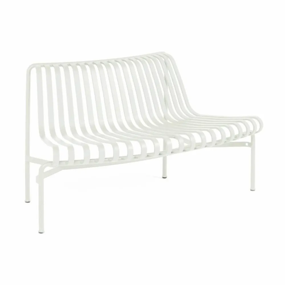 HAY Palissade Dining parkbänk med rygg utsvängd Cream white