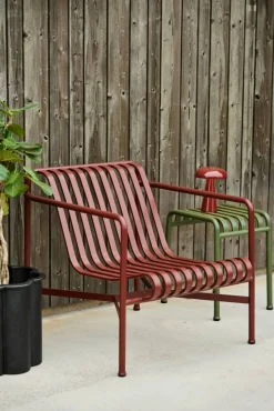 HAY Palissade Low loungefåtölj Iron red