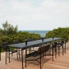 HAY Palissade matgrupp 2 Dining karmstol + bänk 170x90 cm anthracite
