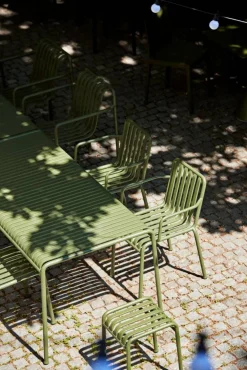 HAY Palissade matgrupp 2 Dining karmstol + bänk 170x90 cm olive