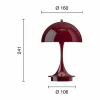Best Louis Poulsen Panthella 160 Portable v3 bordslampa Opaque burgundy