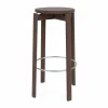 Clearance Audo Copenhagen Passage barpall Mörkbetsad ek-rostfritt stål 75 cm
