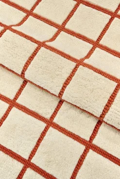 Scandi Living Pasture ullmatta naturvit/rost 170x240 cm