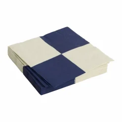 New HAY Pattern Lunch Check servett 33x33 cm 20-pack Off white-dark blue L