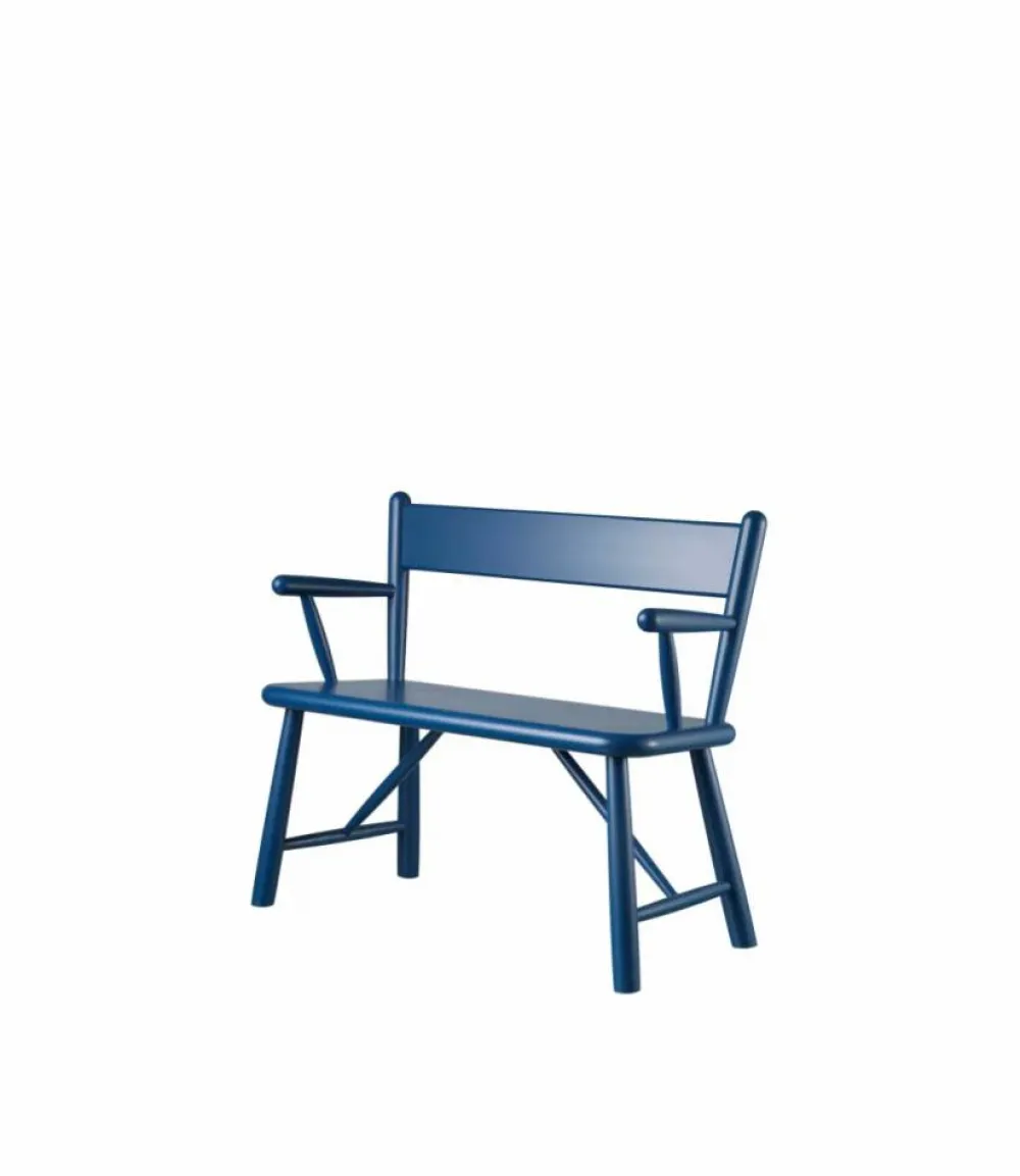 Barn FDB Møbler P11 barnbänk Beech blue painted