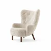 Barn &Tradition Petra VB3 High fåtölj Oljad valnöt-Sheepskin Moonlight