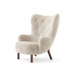 Barn &Tradition Petra VB3 High fåtölj Oljad valnöt-Sheepskin Moonlight
