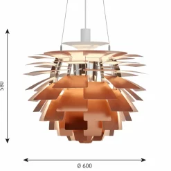 Outlet Louis Poulsen PH Artichoke pendel Ø60 cm Koppar
