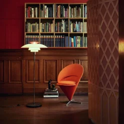 Louis Poulsen PH 80 golvlampa Vit vit opal akryl