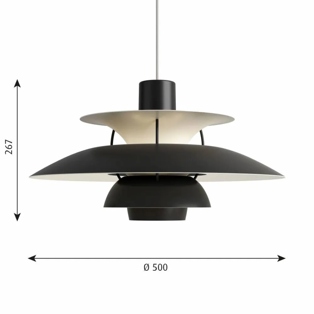 New Louis Poulsen PH 5 pendel monokrom Svart