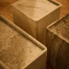 GUBI Pietra sidobord 33x33x40 cm Neutral white travertine