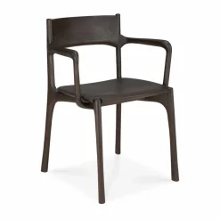 New Ethnicraft PI karmstol Dark brown teak