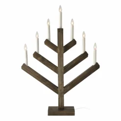 Best Scandi Living Pine adventsljusstake 62 cm Mörkbetsad