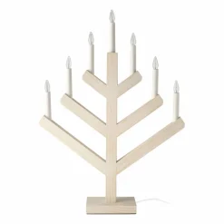 Scandi Living Pine adventsljusstake 62 cm Vitlaserad