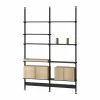 Pira G2 hyllsystem F C A Black/Oak 256-264 cm