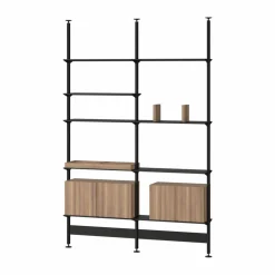 Discount Pira G2 hyllsystem F C A Black/Walnut 248-255 cm