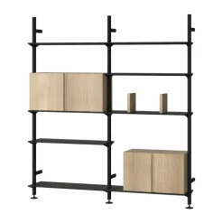 Best Pira G2 hyllsystem W A Black/Oak