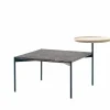 Adea Plateau med bricka soffbord marmor brun-svart stativ-bricka i ask-60x60