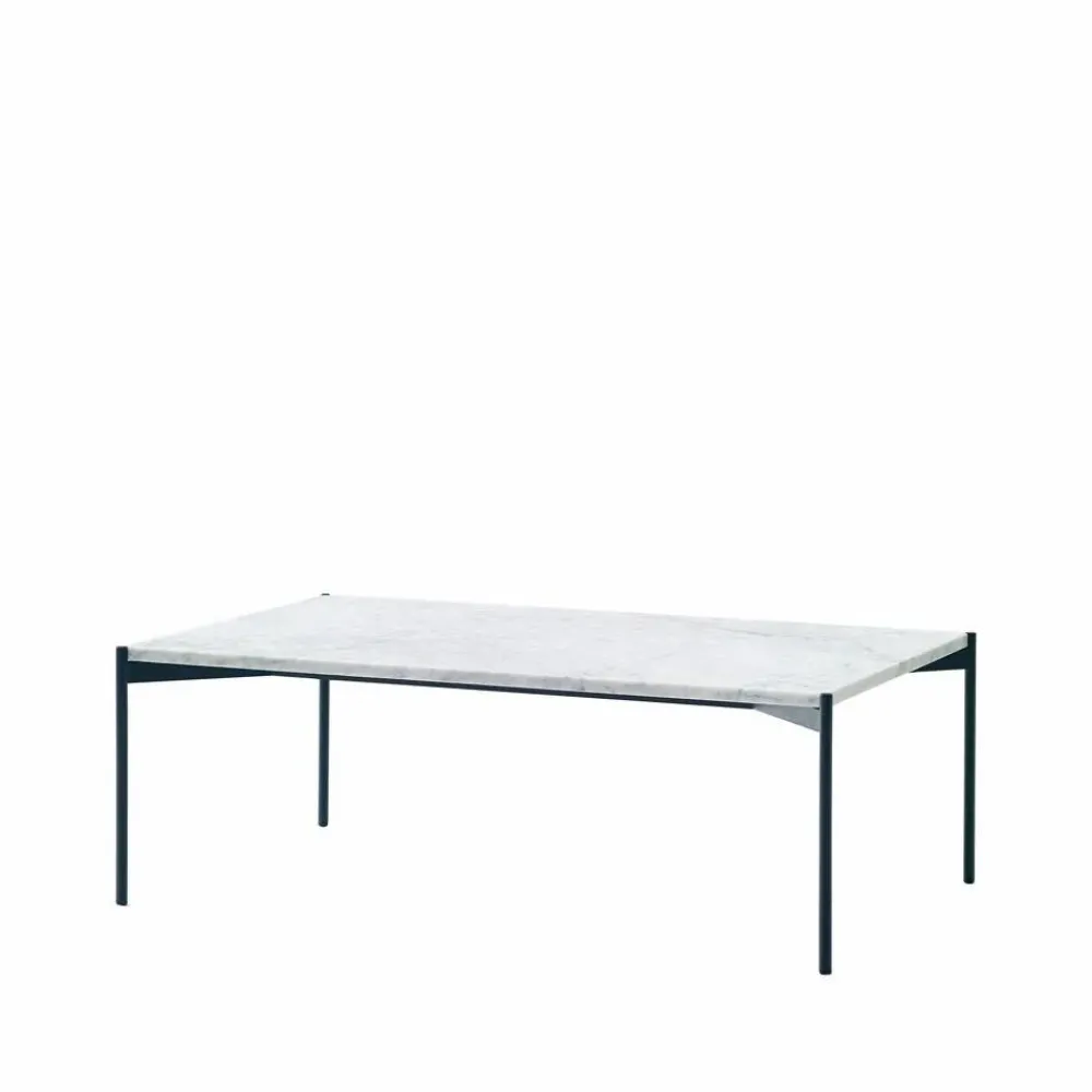 Adea Plateau soffbord marmor vit svart underrede 60x100