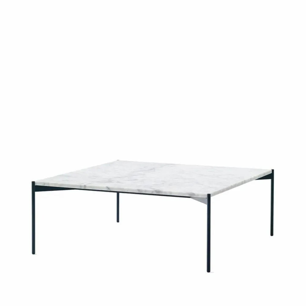 Adea Plateau soffbord marmor vit svart underrede 90x90