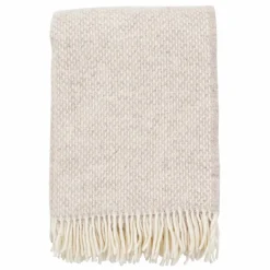 Klippan Yllefabrik Preppy pläd Beige melange