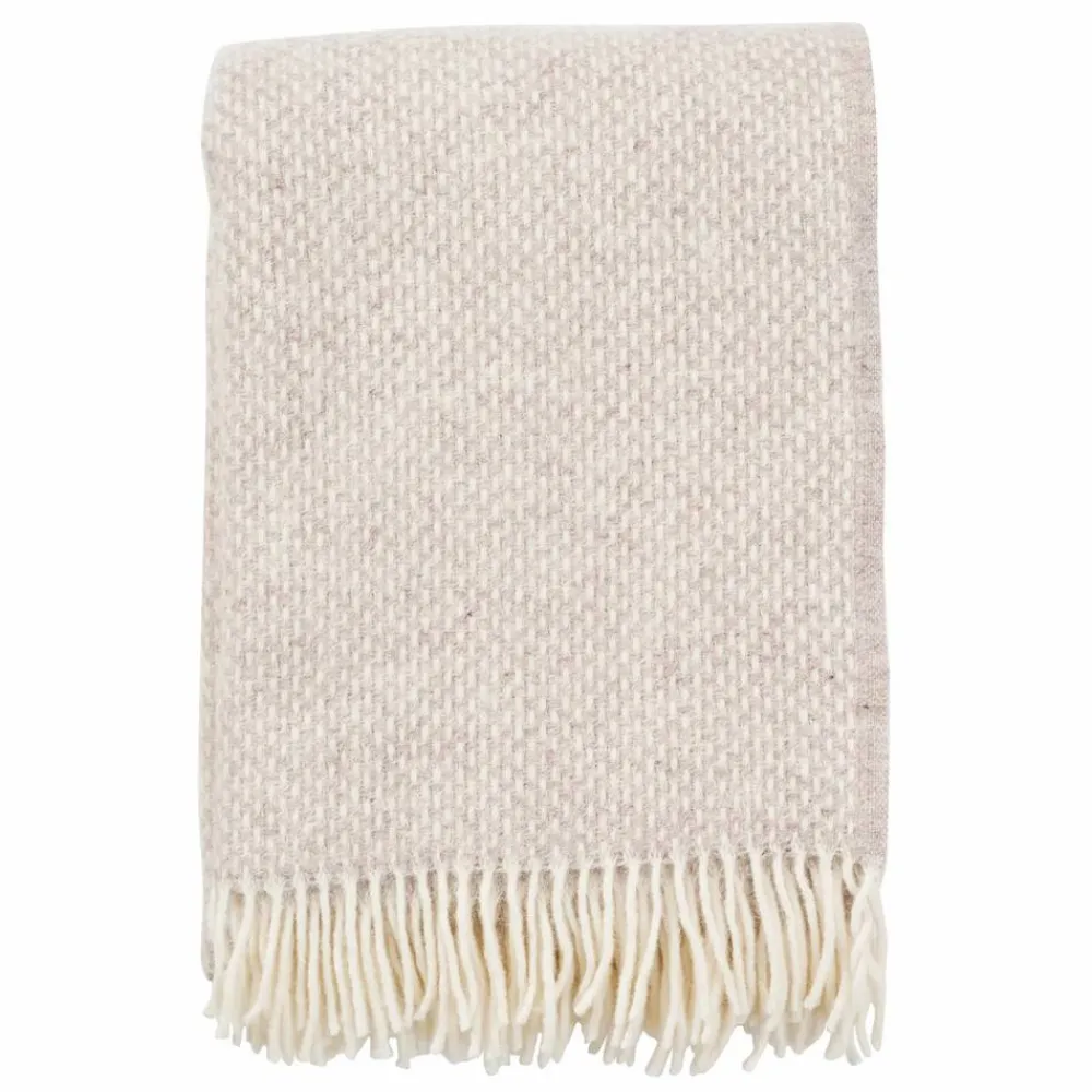Klippan Yllefabrik Preppy pläd Beige melange