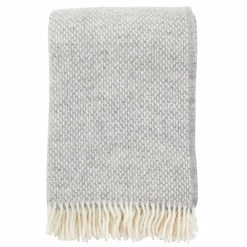 Klippan Yllefabrik Preppy pläd Grå melange